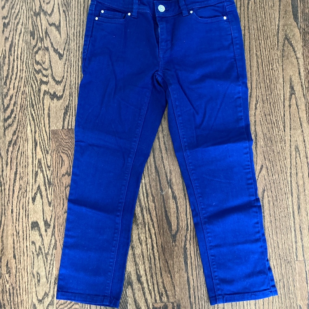 White House Black Market. Royal blue Slim Crop Jeans. Size 00